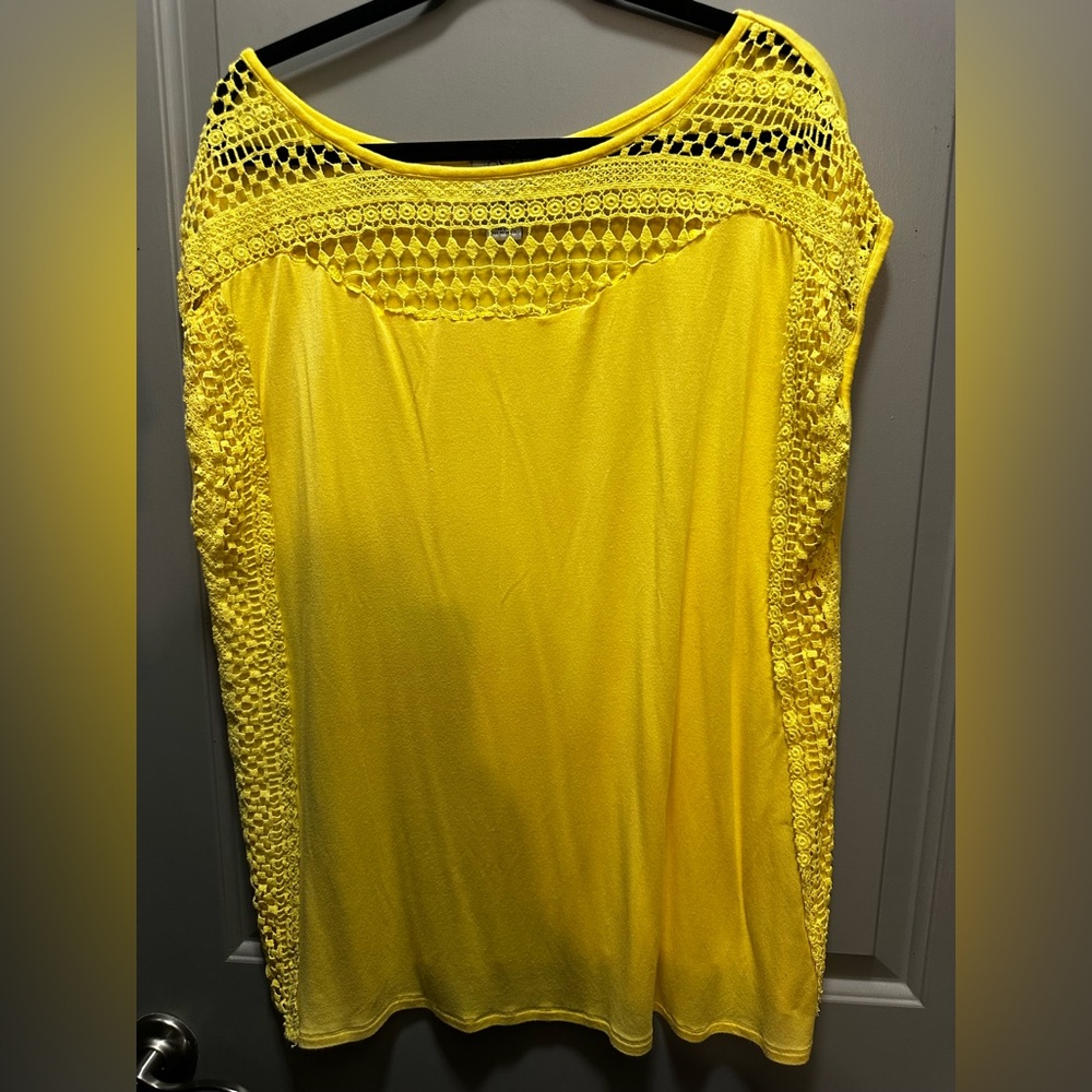OSO Casuals Size 1X Yellow Tank Top